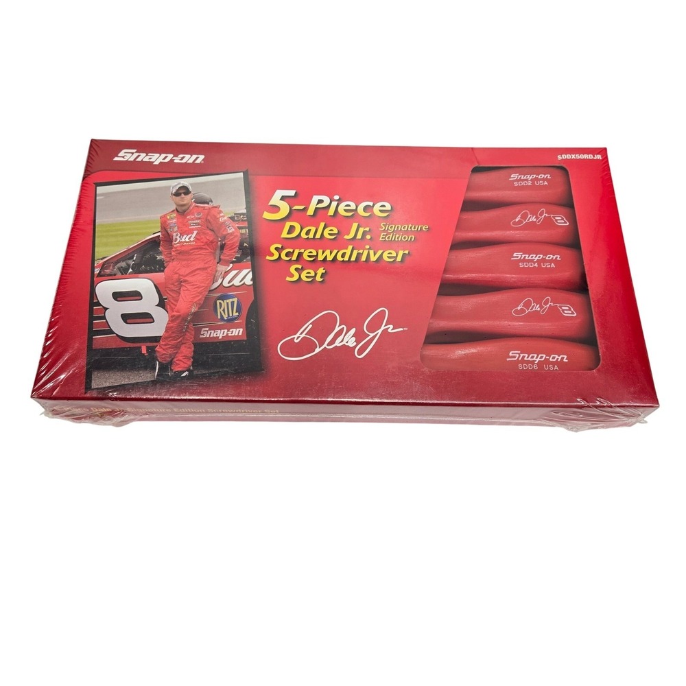 Snap-on 5pc Dale Jr Signature Edition Screwdriver Set Red SDDX50RDJR New‎ Sealed